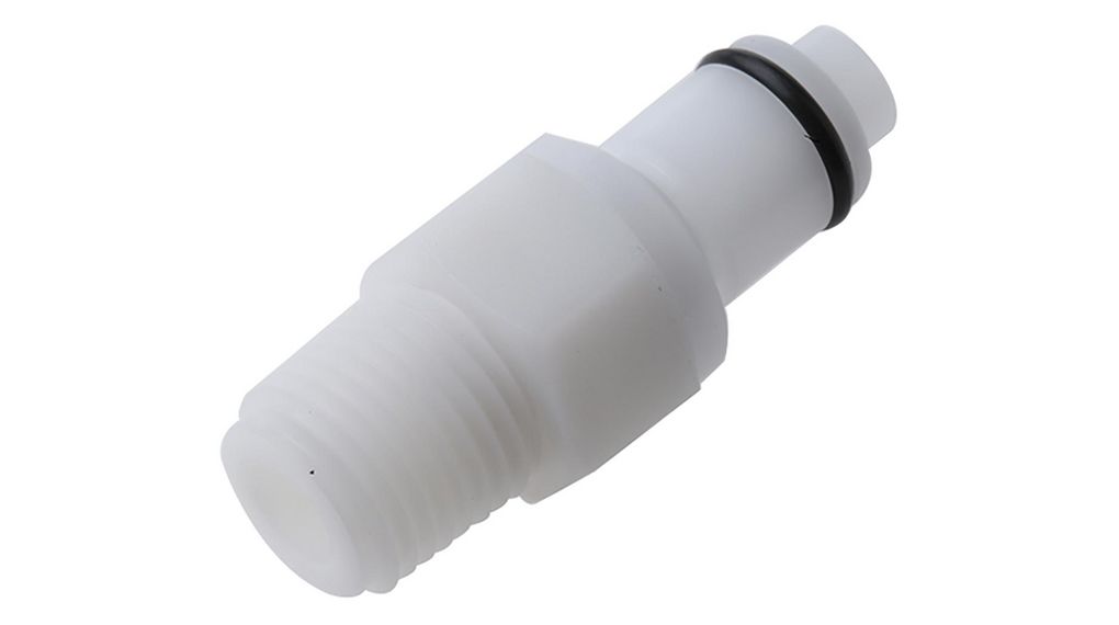 Colder Products Hose Connector, Straight Threaded Coupling, BSPT 1/4in, 8.3 bar