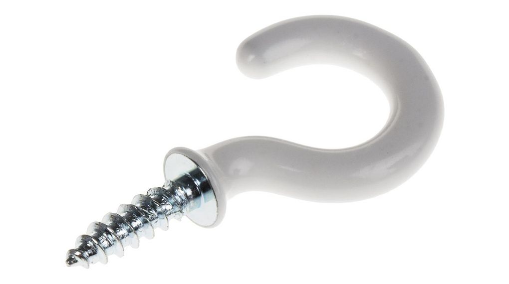 Steel, Screw J Hook, 31mm, 10mm