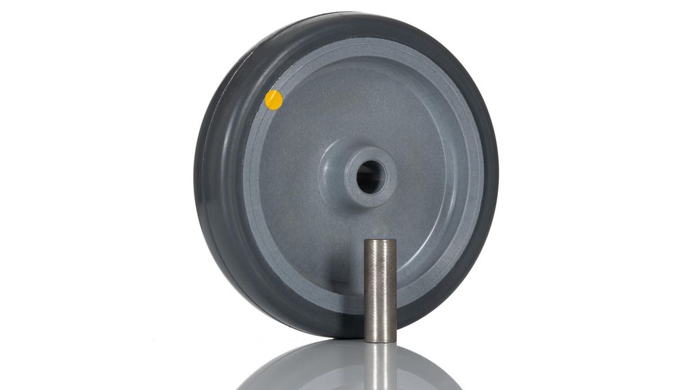 Black Rubber Anti-Static Trolley Wheel, 60kg