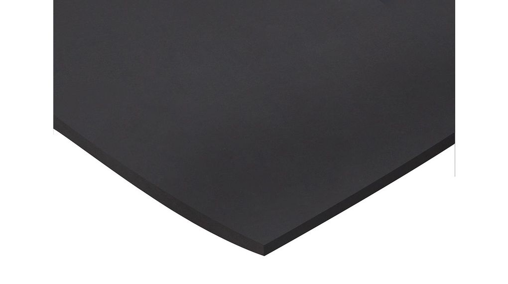 Black Natural Rubber Rubber Sheet, 1m x 600mm x 6mm, -20°C to 70°C
