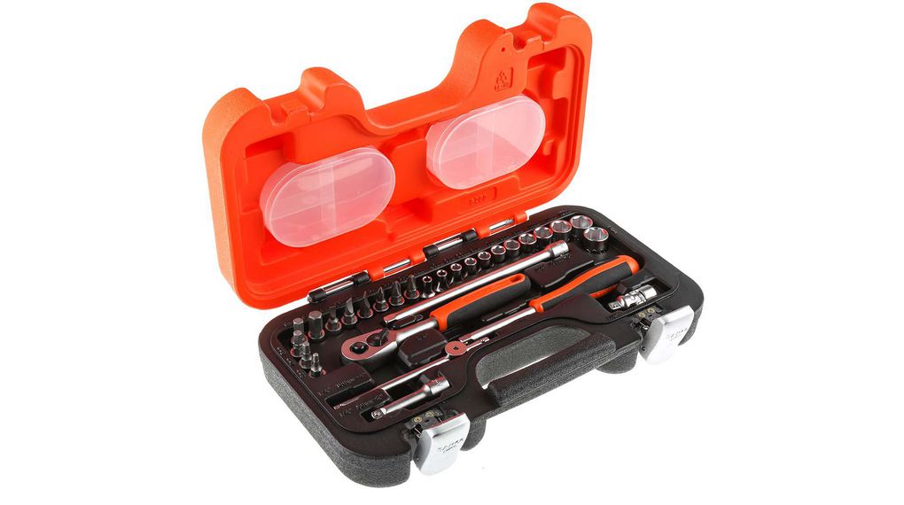 Ratchet Spanner Set, 2-componenten, 1/4", 29pcs