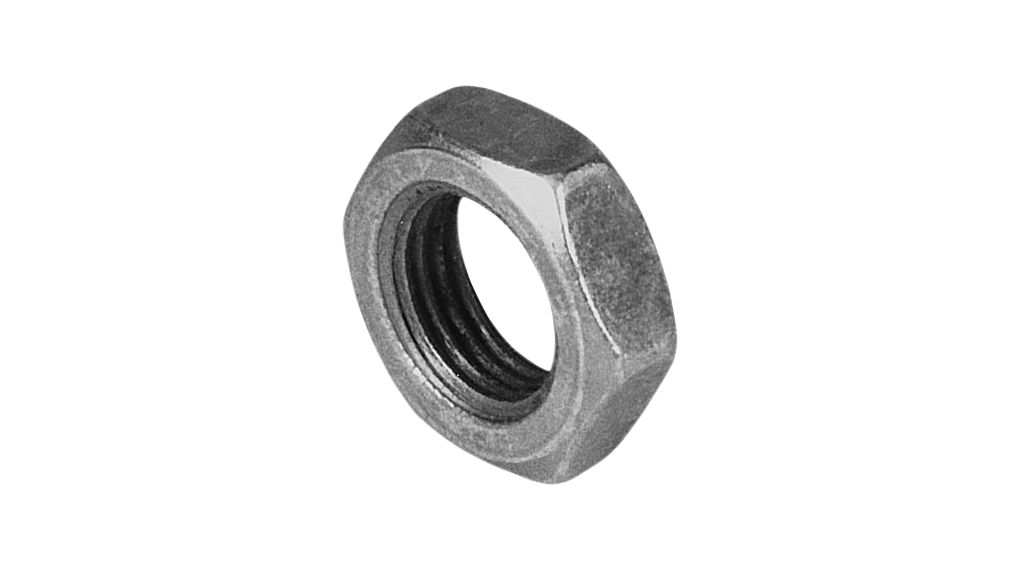 Hex Nut for Piston Rod, M16, 28mm, Galvanised Steel