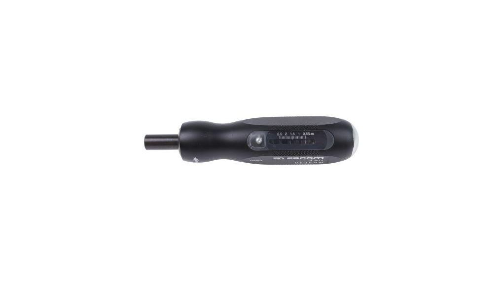 Adjustable Hex Torque Screwdriver, 0.5 ... 2.5Nm, 1/4 in Drive, ±6 % Accuracy