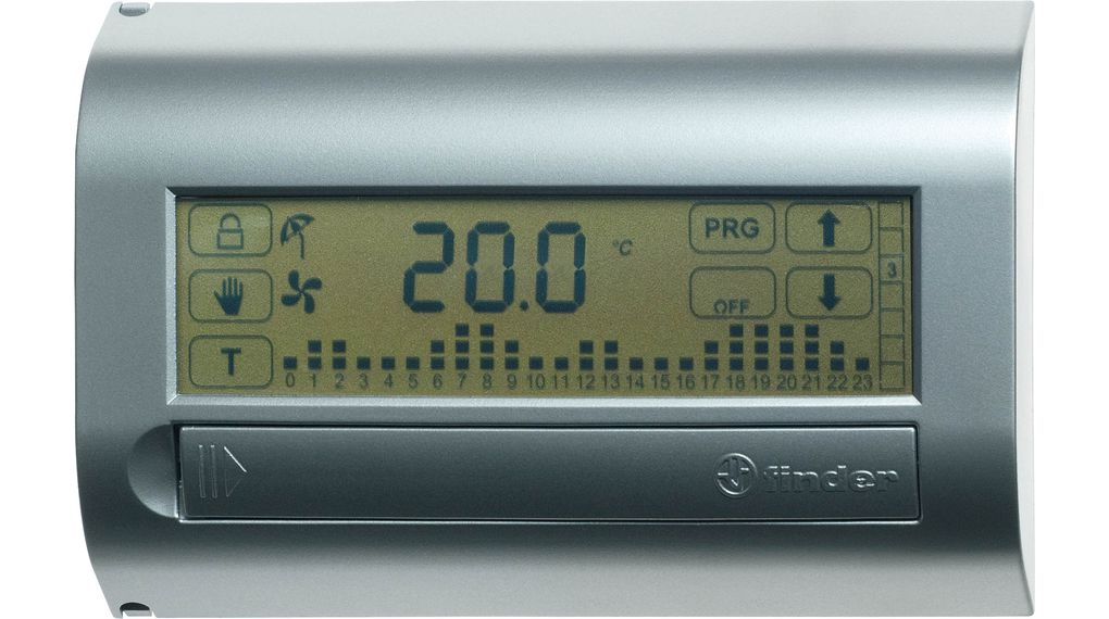 Black Digital Touch Chronothermostat 0 ... 50 °C