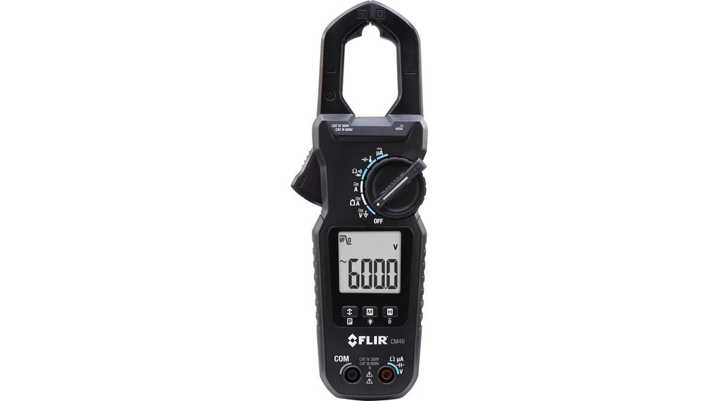 Digital TRMS Clamp Meter with Type K 400A AC/DC, TRMS, 60kOhm, 400Hz, Backlit LCD, 400A