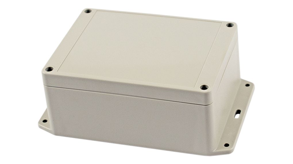 Behuizing met flens RP 105x145x60mm Lichtgrijs ABS IP65
