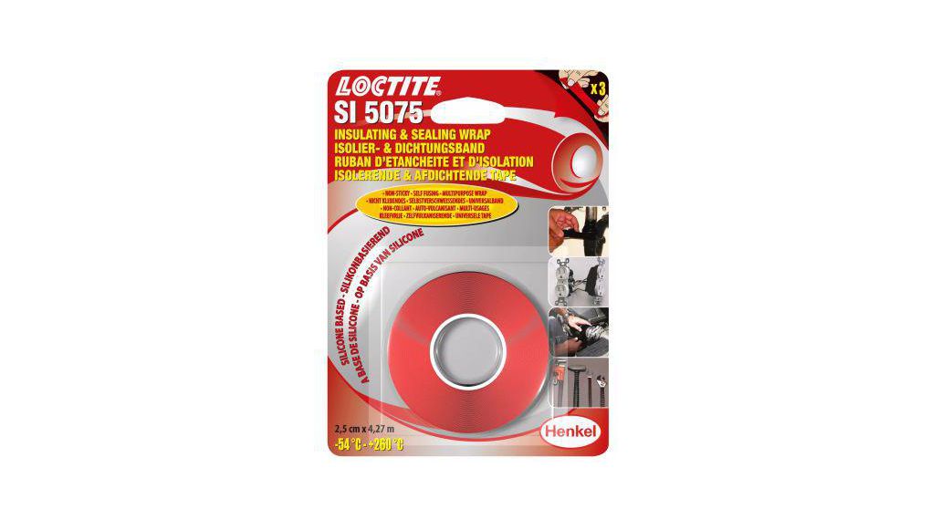 5075 Red Silicone Rubber Electrical Tape, 25mm x 4.27m