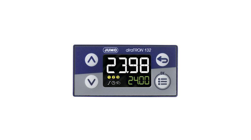 diraTRON Panel Mount PID Temperature Controller, 48 x 24mm 2 Input, 2 Output 1 Relay, 1 Logic, 110 ... 240 V