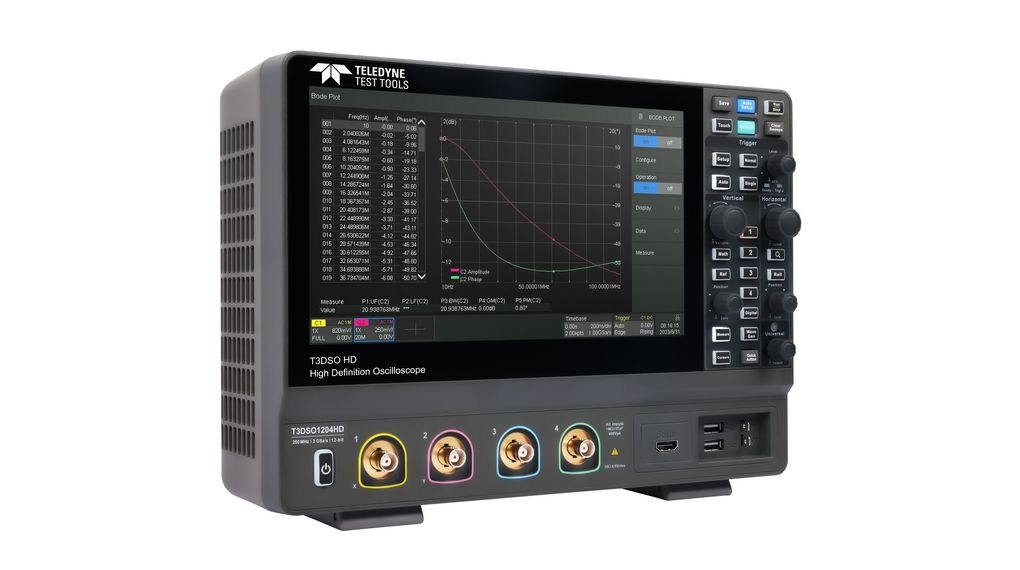 Oscilloscope T3DSO1000HD DSO 4x 200MHz 2GSPS USB / Ethernet / Auxiliary Bus