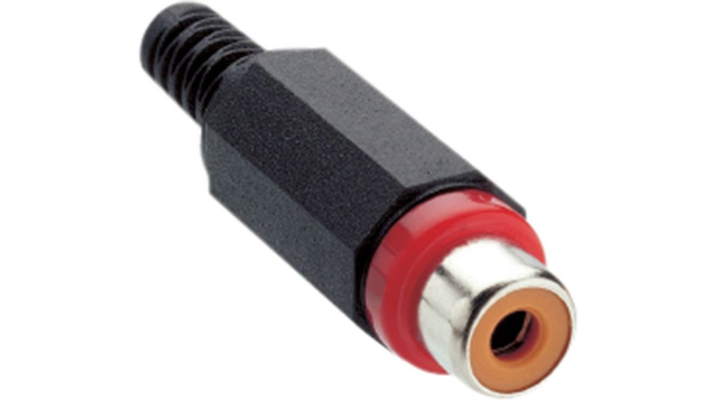 RCA Connector 4 mm, Socket, Straight