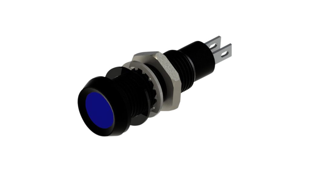 Led-controlelampje Blauw 8.1mm 48VDC 13mA
