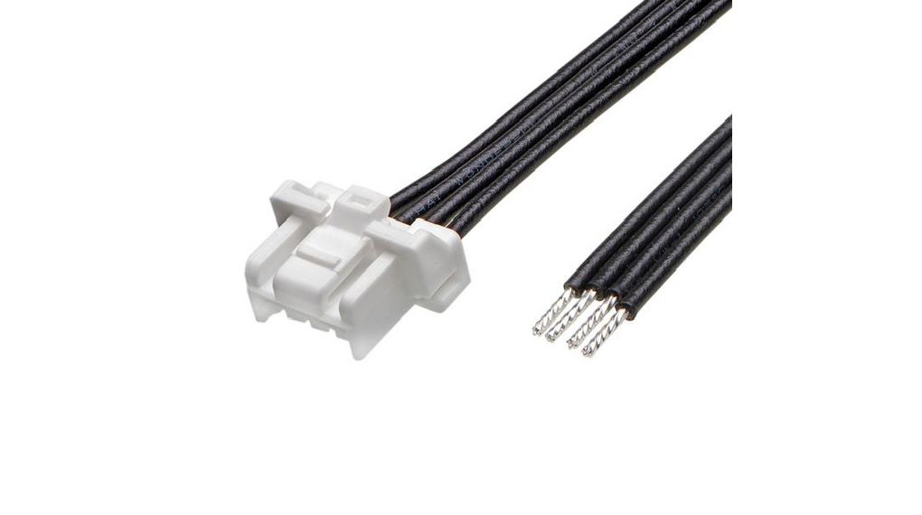 Off-the-Shelf (OTS) Cable Assembly, Plug - Bare End, 150mm, 22AWG, Circuits - 4