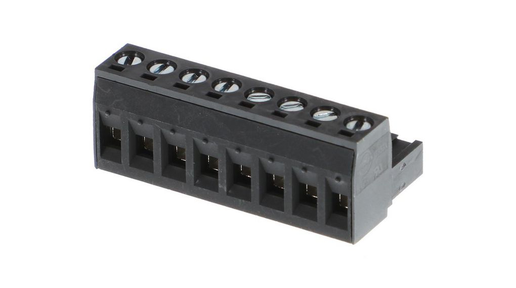 Pluggbar rekkeklemme, Rett, 18A, 300V, Pitch - 5.08mm, Poler - 8, Pakke med 2 stykk