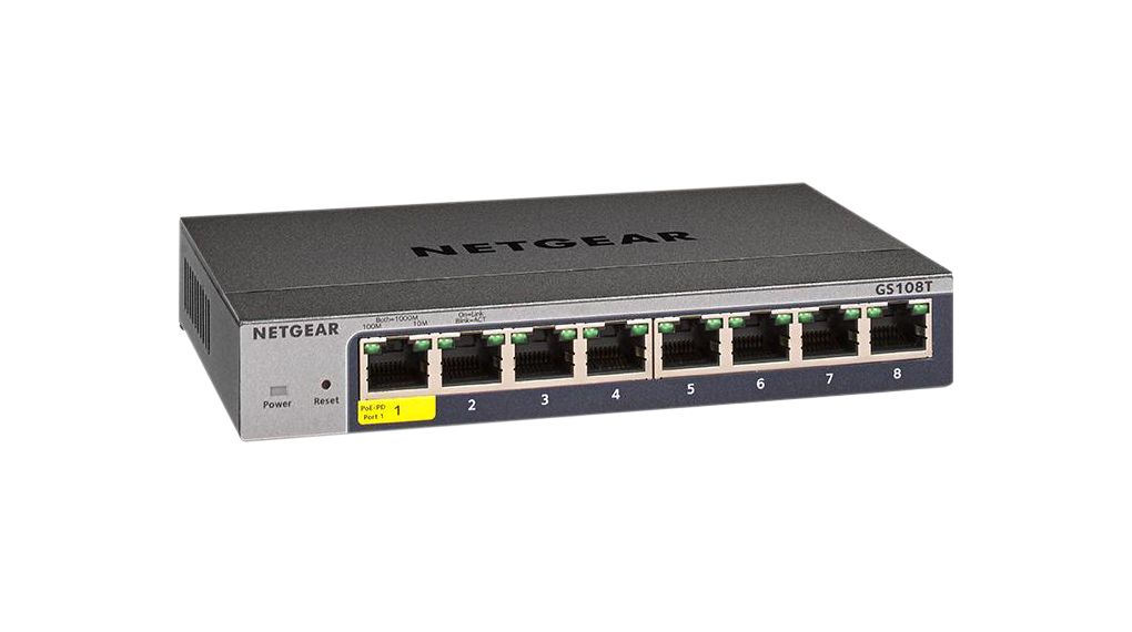 Ethernet Switch, RJ45 Ports 8, 1Gbps, Layer 2 Managed