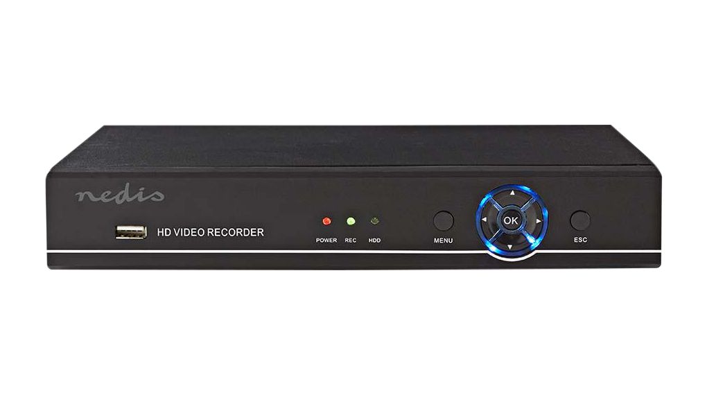 4-kanavainen CCTV-turvatallennin BNC / DC / HDMI / LAN / VGA / USB / RS485 / RCA