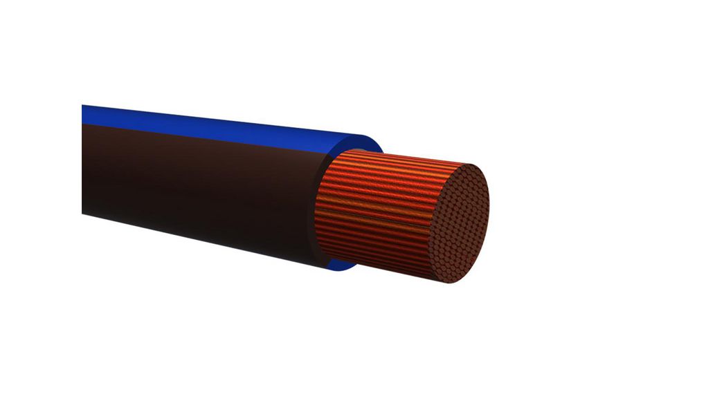 Stranded Wire PVC 1.5mm² Bare Copper Blue / Brown R2G4 100m