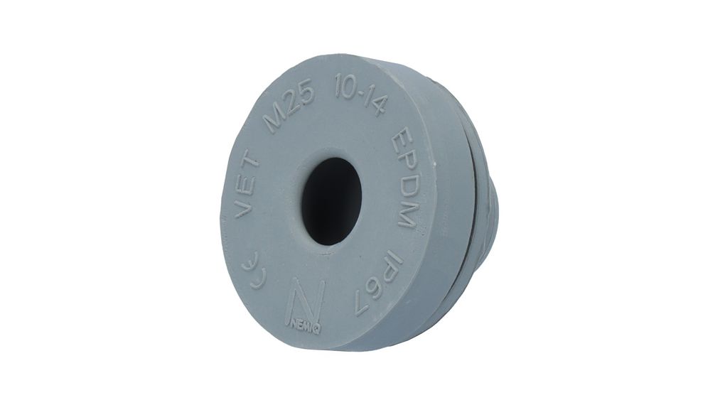 Grommet with Membrane, 26 ... 35mm, Rubber, Grey