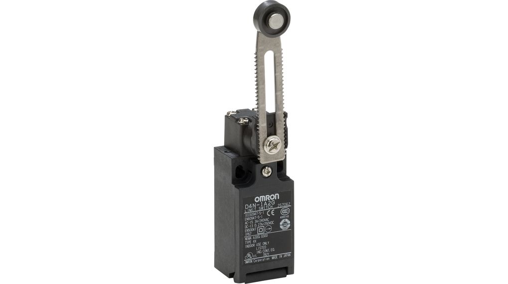 Limit Switch, Adjustable Roller Lever, 1NO / 1NC, Slow-Action