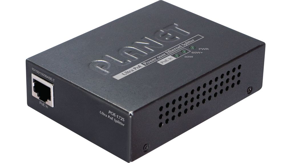 PoE Splitter, 1Gbps, RJ45-Anschlüsse 2, PoE-Ports 1