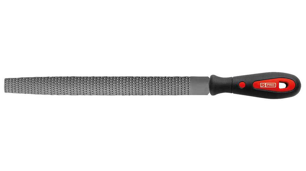 200mm, Bastard, Rasp Cut, Half Round Engineers File With Soft-Grip Handle