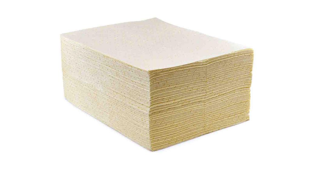 Spill Absorbent Pad for Chemical Use, 80 L Capacity, 100 Per Pack per Pack, 400 x 500mm