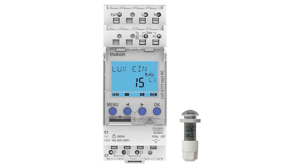 Theben Digital Twilight Switch 110 → 230 V ac, 1-Channel
