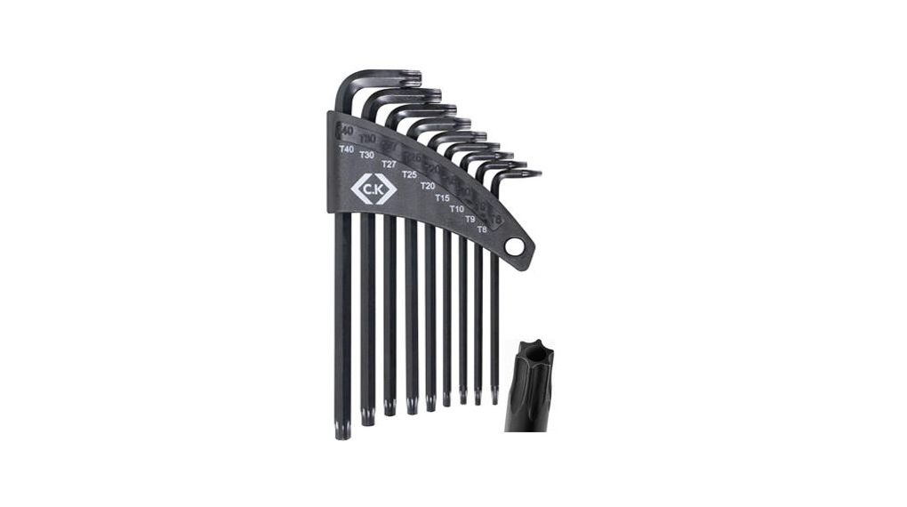 CK 9-Piece Torx Key Set, L Shape, Short Arm