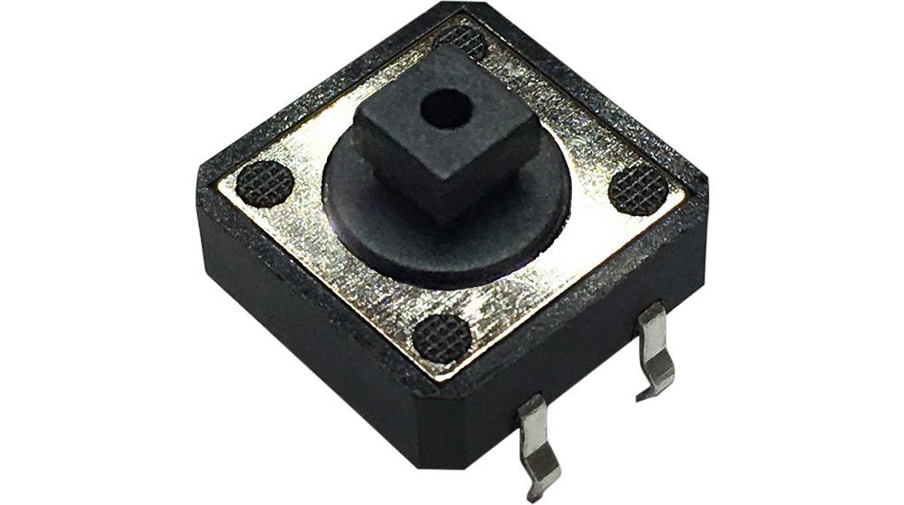 PCB-trykkbryter , 1NO, 2.45N, 12 x 12mm,