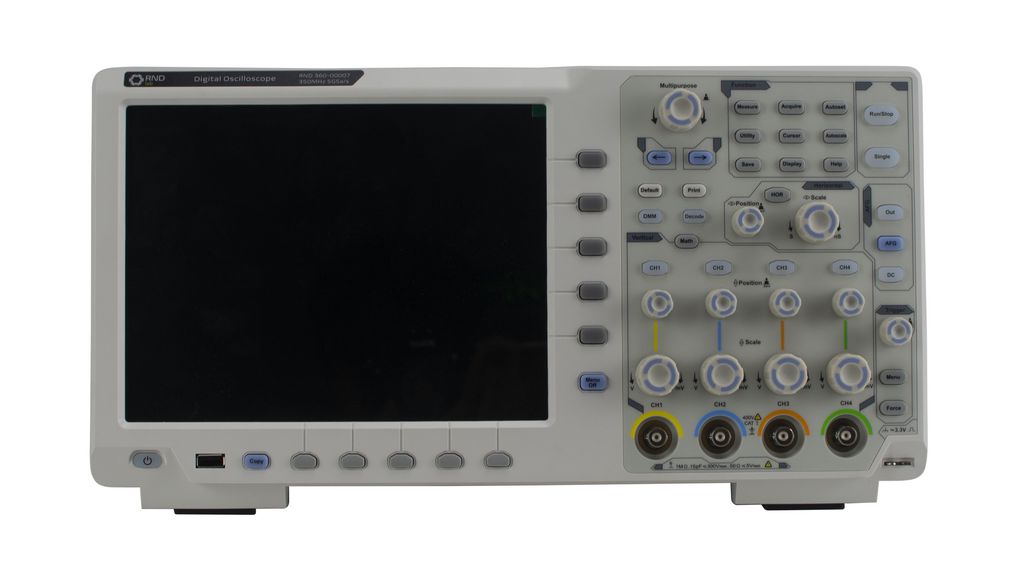 Oscilloscope DSO 4x 350MHz 5GSPS USB Device / USB Host / USB Port / LAN / VGA DE/FR Type F/E (CEE 7/7) Plug