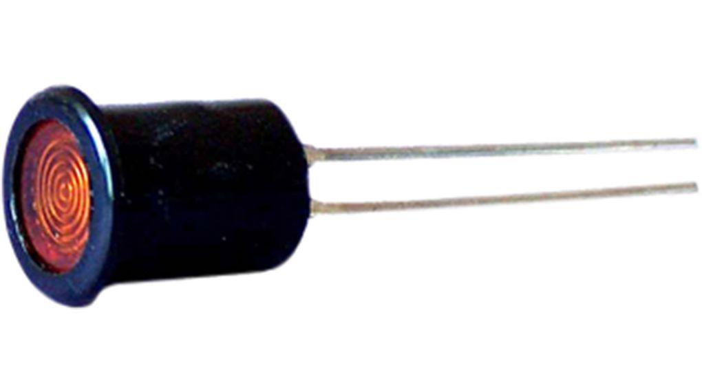 Lysdiodsindikator Orange 8mm 5VDC