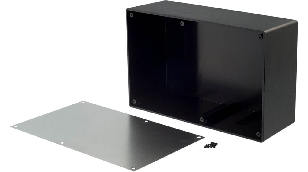 Desktop Enclosure, ABS, 217x138x82mm, Black