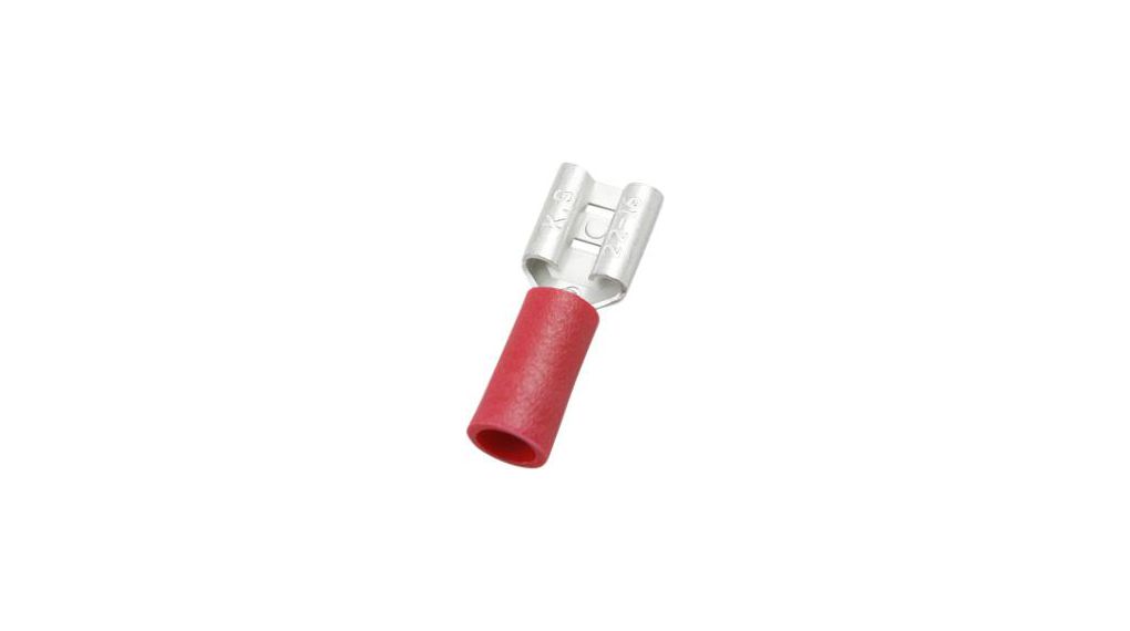 Spade Connector, Partially Insulated, 6.3mm, 0.5 ... 1.5mm², Socket, Pack of 100 pieces