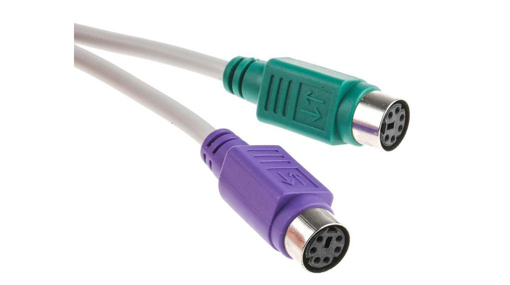 KVM Cable, USB A hane - PS/2-sockel, 300mm