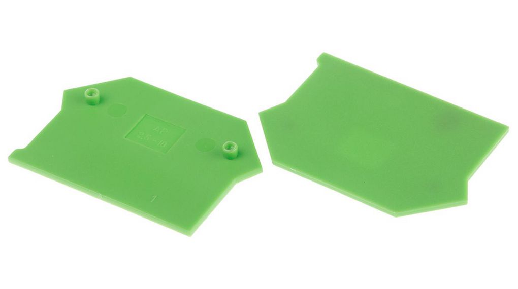 End Plate, Green, Pack of 10 pieces
