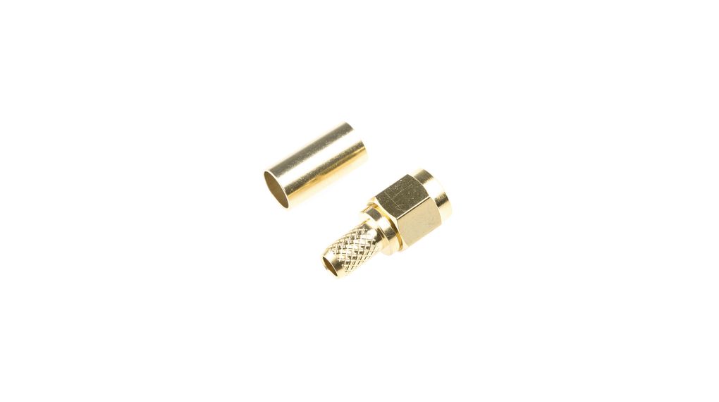 RF Connector, SMA, Plug, RG-142U, Cable Mount, Straight, Crimp