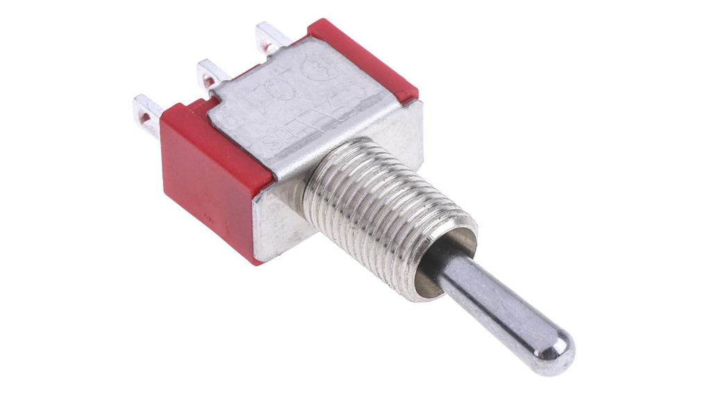 Miniature Toggle Switch (ON)-OFF-ON 5 A 1CO Soldering Lugs