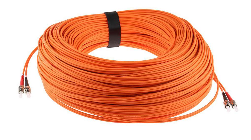 Fibre Optic Cable Assembly 62.5/125 um OM1 Duplex ST - ST 100m
