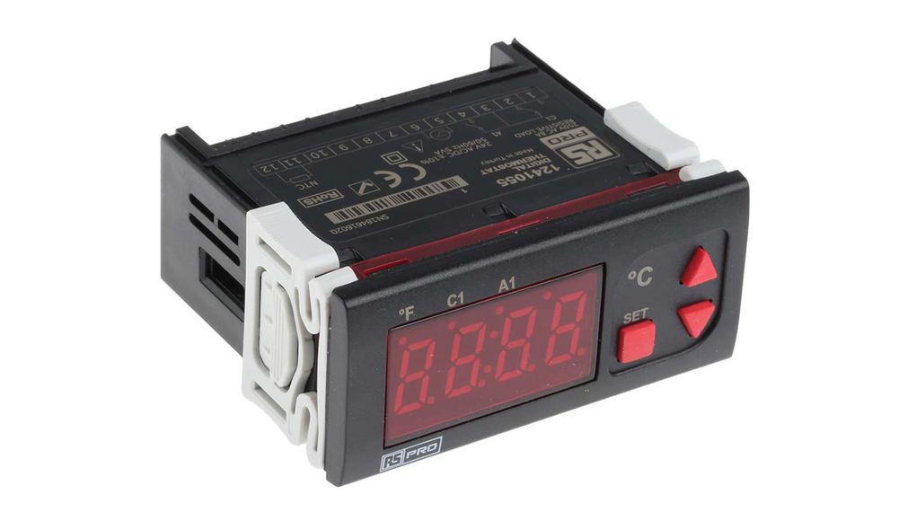 Temperature Controller 2DO, -60 ... 150 °C, Panel Mount, NTC, ON / OFF, 24V