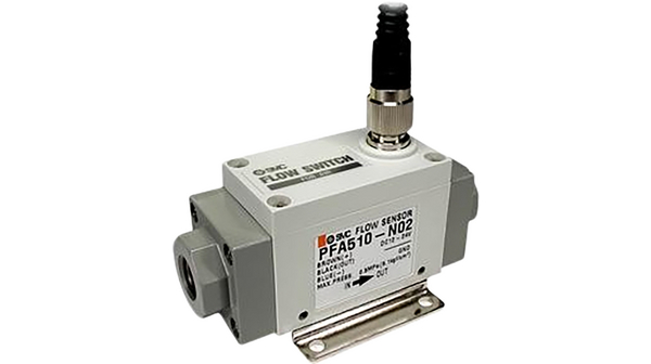 Digital Flow Switch Air 500L/min 7.5bar 1% 24V G1/2" Plug, M12, 3 m Lead Wire IP65