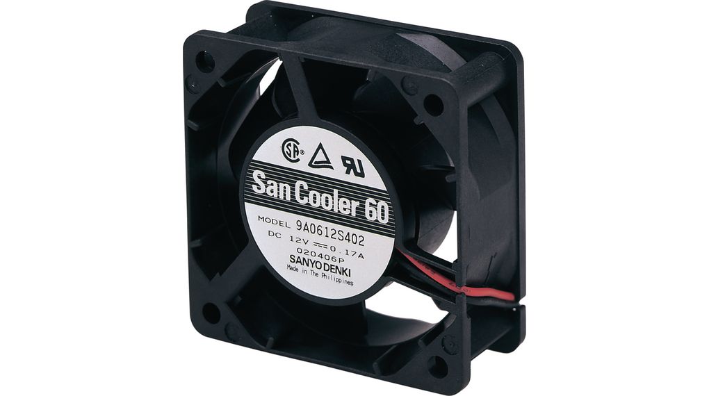 9A0624G402 | Sanyo Denki Axial Fan DC Ball 60x60x25mm 24V 46.8m³/h 