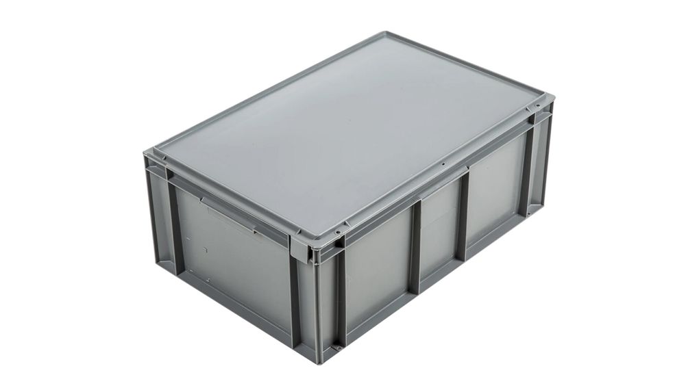 Pojemnik do przechowywania, 400x600x246mm, 45l, Polipropylen (PP), Szary