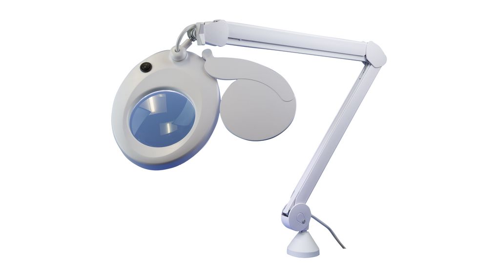Magnifying Glass Lamp, 125mm, 1.75x, G, Euro Type C (CEE 7/16) Plug, 13W