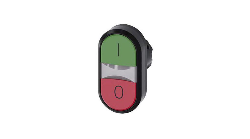 SIRIUS ACT Series Green, Red Momentary Push Button Head, 22mm Cutout, IP66, IP67, IP69K