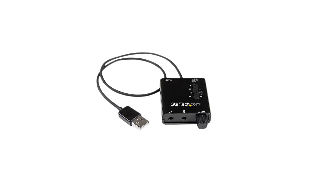 Audio Adapter, External Sound Card, Straight, USB-A Plug - 2x 3.5 mm Socket/SPDIF Socket