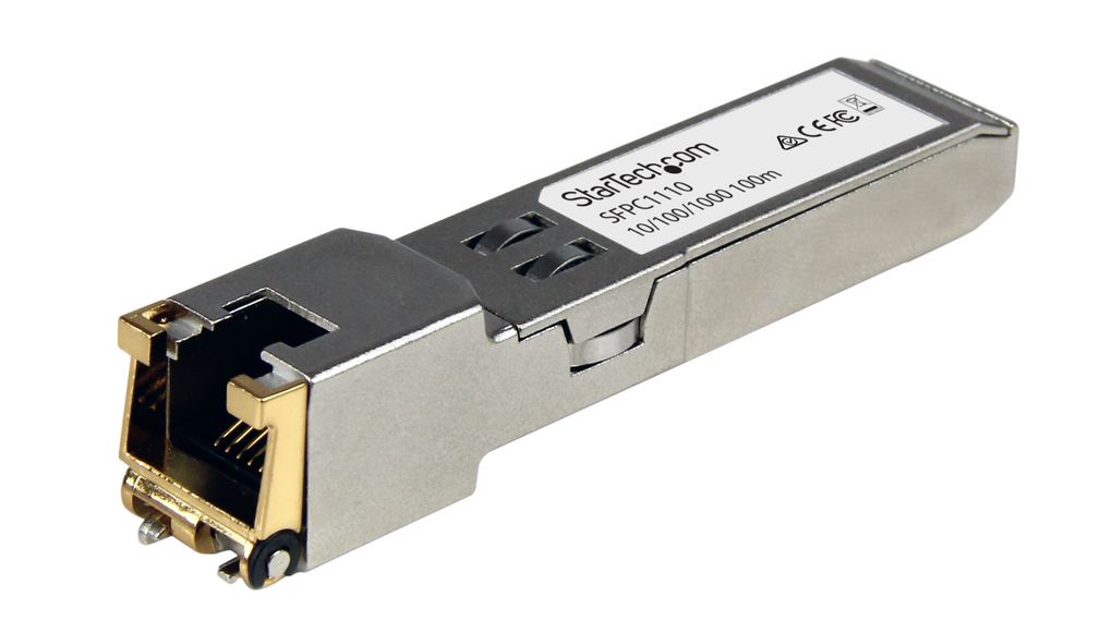 Tvinnat par-transceiver SFP 10/100/1000BASE-T RJ45 100m