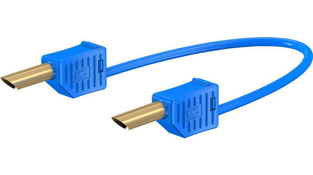 Test Lead Silicone 19A Gold-Plated 250mm 1mm² Blue