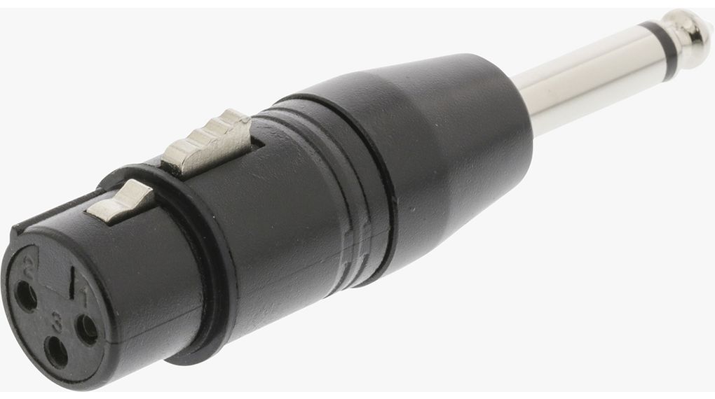 XLR Adapter, 6.3 mm Plug / XLR 3-Pin Socket