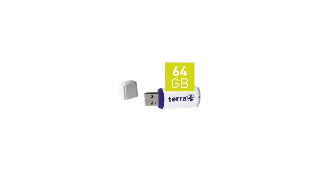USB Stick, USThree, 64GB, USB 3.0, White