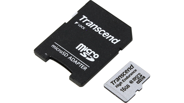 Karta microSD, microSD, 16GB, 95MB/s, 25MB/s, Stříbrná