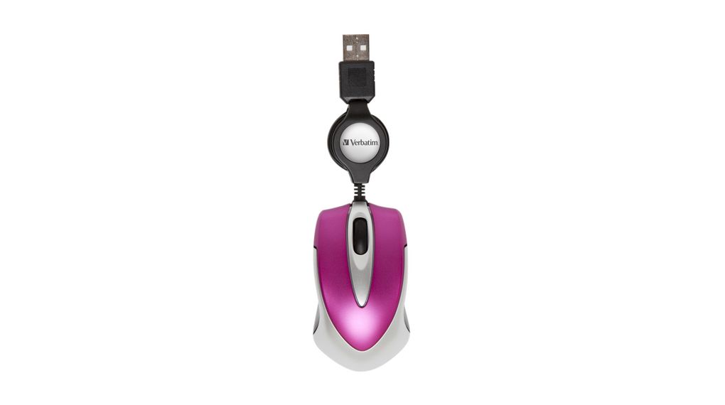 Mouse Go Mini Travel 1000dpi Optical Ambidextrous Pink